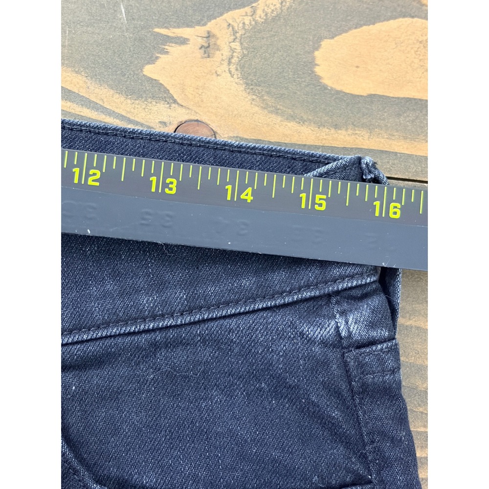 MOTHER Superior Scrapper Cuff Ankle Fray Jeans Womens 29 Whos Sorry Now Black - Picture 11 of 15